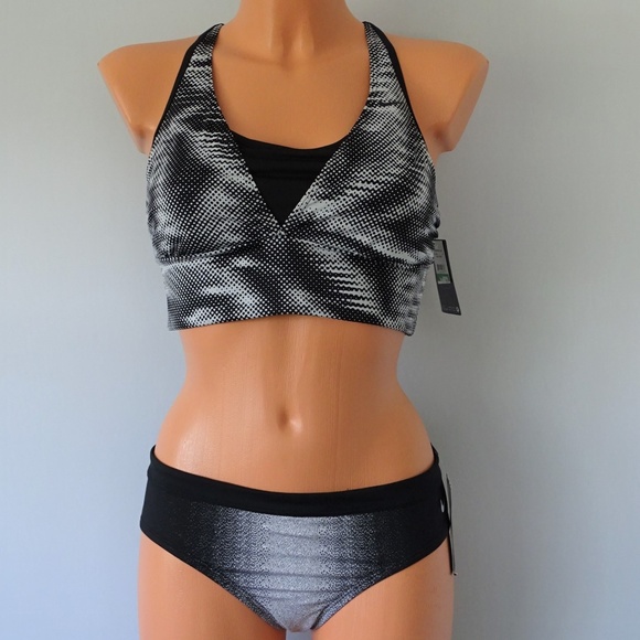 Nike Other - Nike NWT Wind Black Cropped Bikini Set